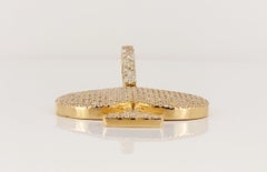 Colgante Corazón de Oro Amarillo de 14 K Hecho a Mano con Diamantes de 4,50 ct, Unisex