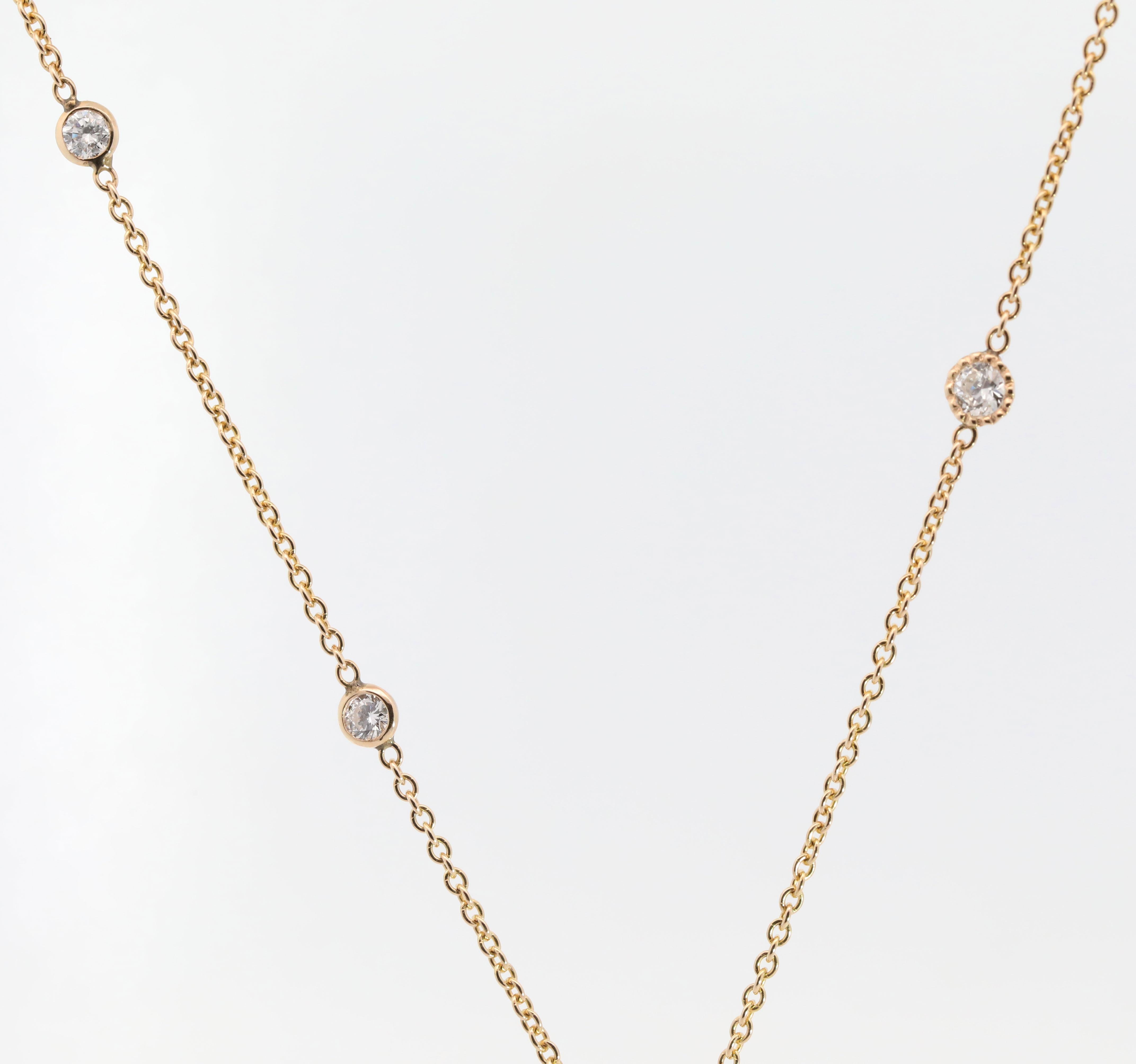 Pear Cut Hand Made 14K Yellow Gold, Natural Colored Sapphire, Natural Diamonds & Natural For Sale