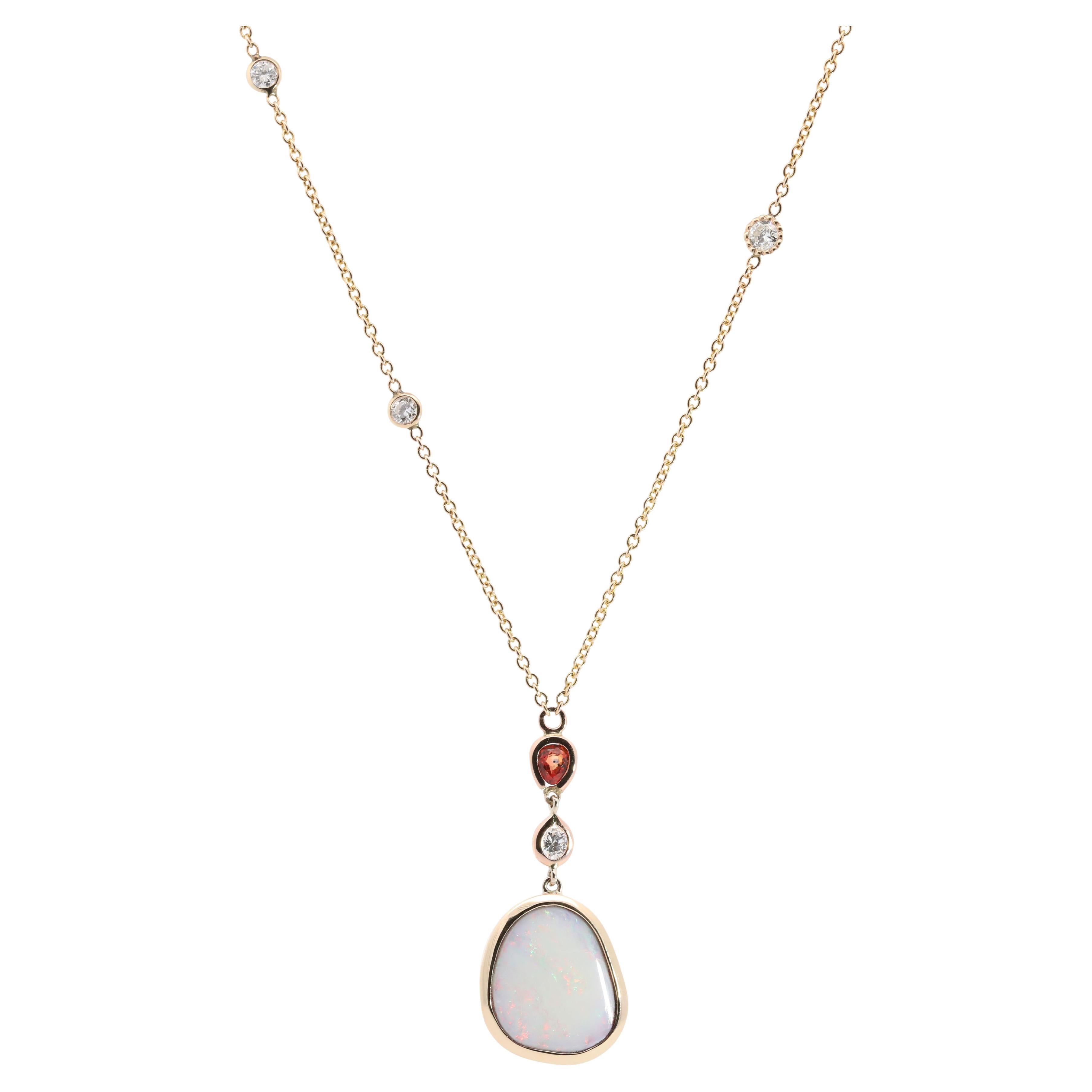 Hand Made 14K Yellow Gold, Natural Colored Sapphire, Natural Diamonds & Natural
