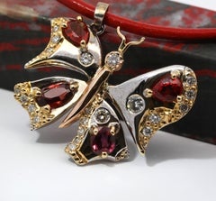 Hand Made 14K Yellow / White gold, Natural Colored Sapphire, Natural Diamonds Ne