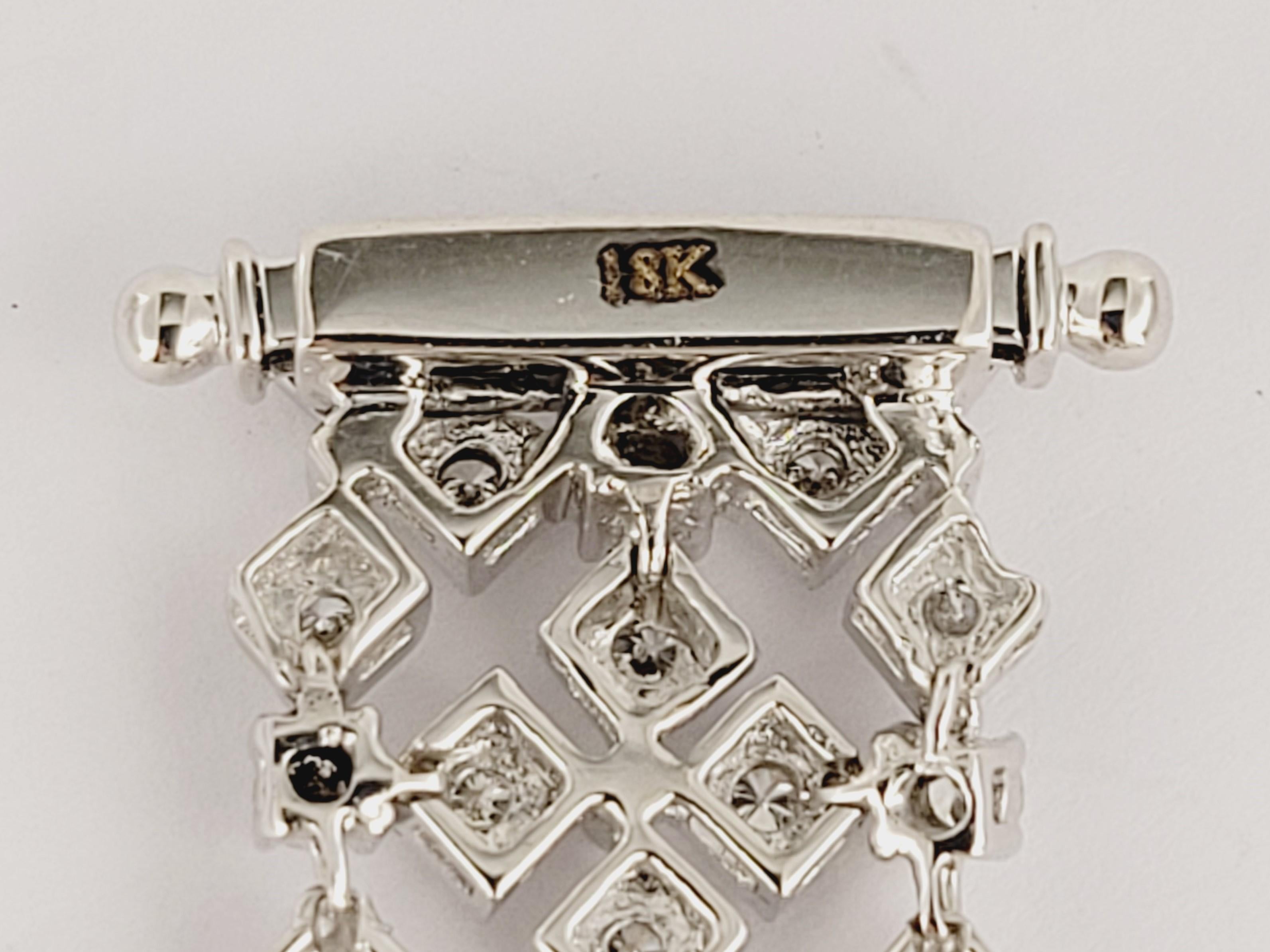 Hand-Made 18K White Gold Women Bracelet with Diamonds In New Condition For Sale In New York, NY