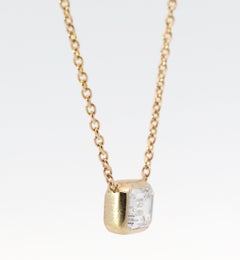 Hand Made 18K Yellow Gold, Natural Diamond Necklace
