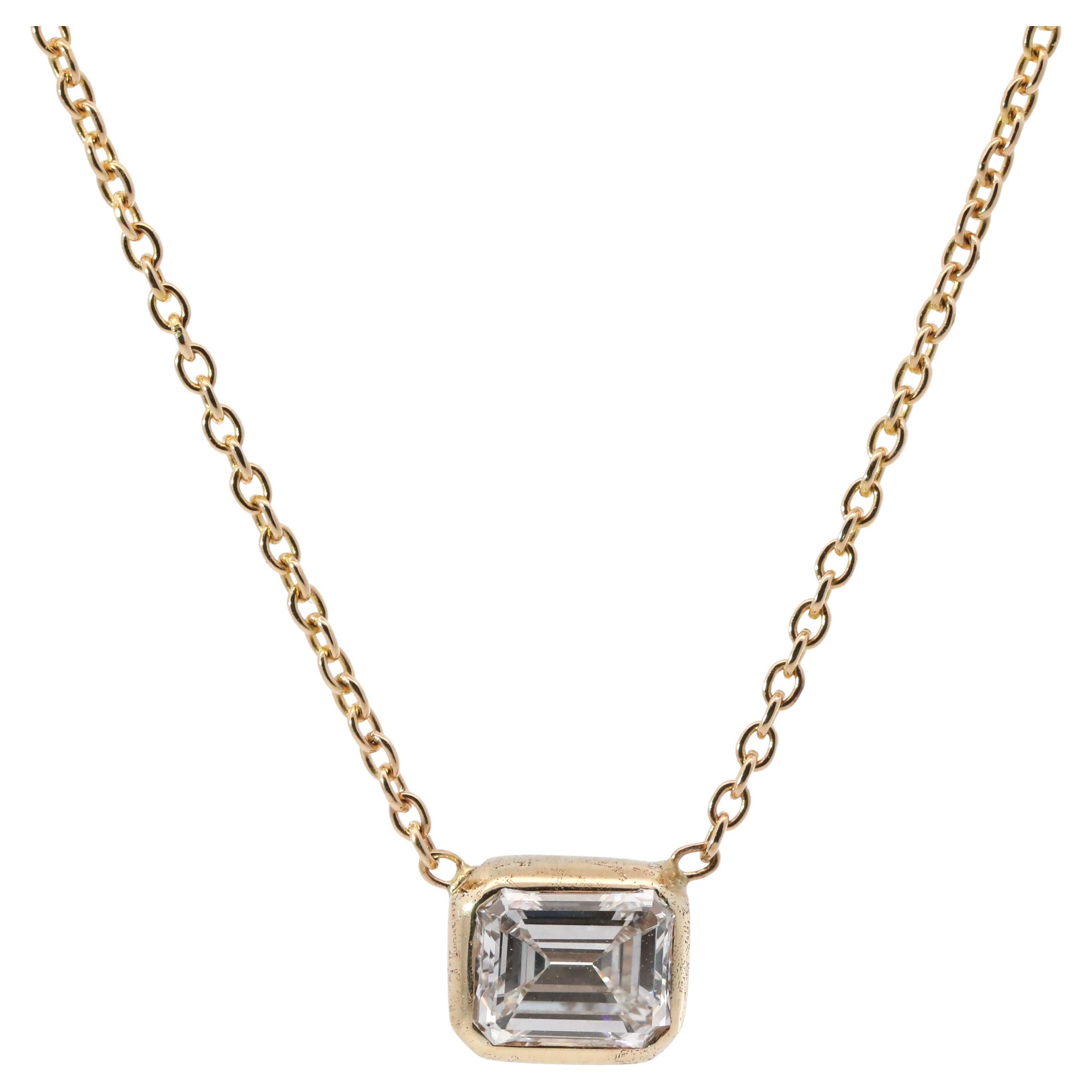 Hand Made 18K Yellow Gold, Natural Diamond Necklace
