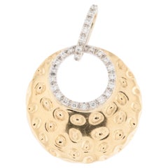 Vintage Hand-Made 18kt Gold Pendant with Diamonds