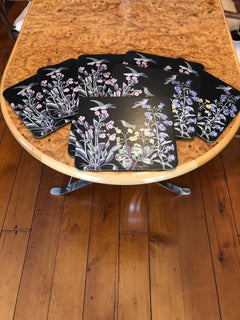 Handmade 18th and 19th Century Botanical Themed Decoupage Place Mats
