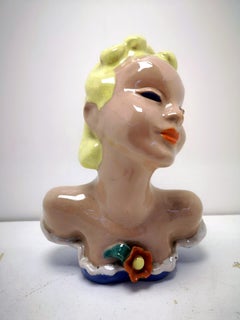 Hand Made Art Deco Womans Bust by Komlos, 1930's