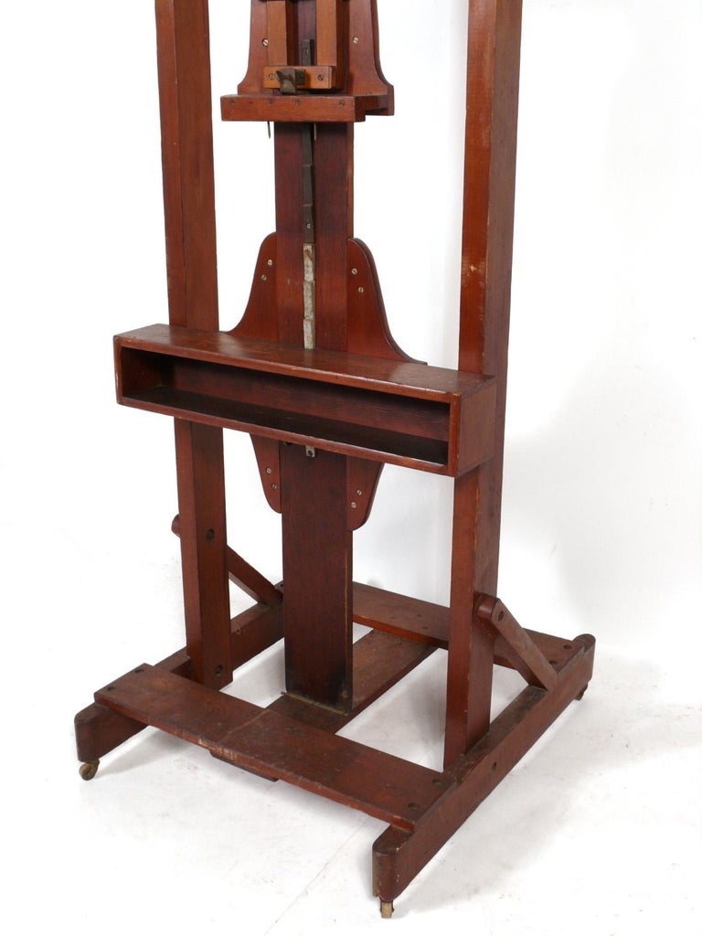 Hand Made Artist''s Wood Easel For Sale at 1stDibs