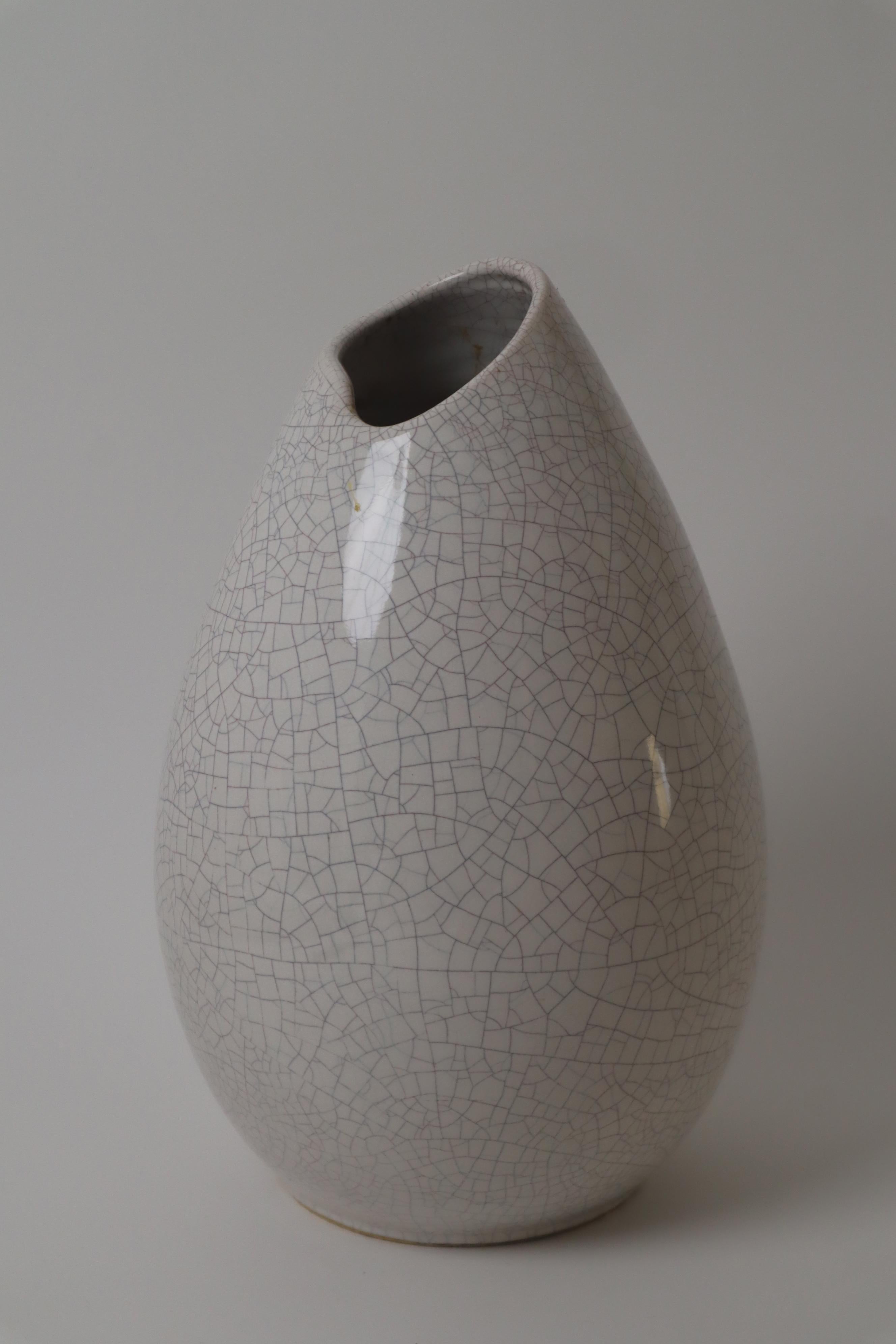 Ceramica Vaso a crepe Big Fischmaul fatto a mano Germania anni '50 in vendita