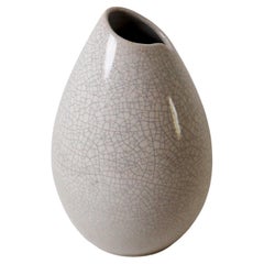 Hand Made Big Fischmaul crackle Vase Deutschland 1950s