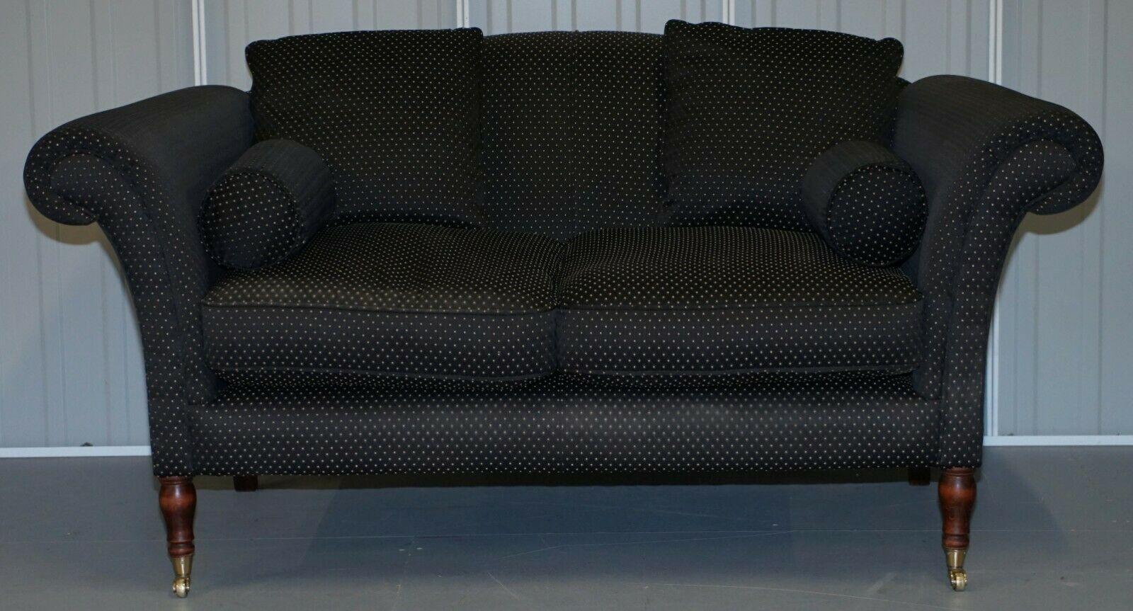 We are delighted to offer for sale this lovely handmade in England Art Deco style two-seat sofa which is part of a suite

This is a very good looking well made and comfortable piece, the cushions are all lightly fibre filled so they seat well, you