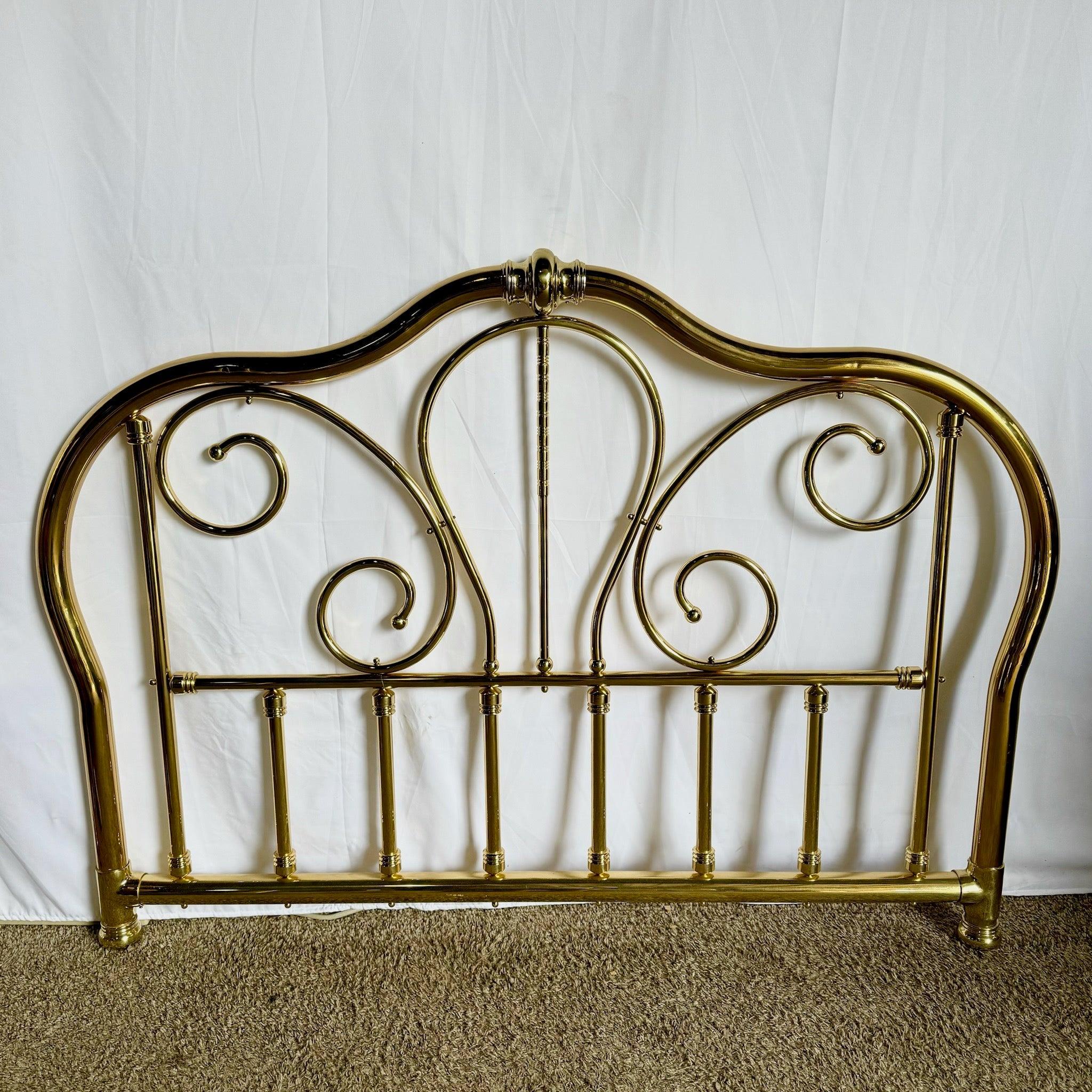 Hand Made Brass Queen Headboard and Footboard by Joao Isabel For Sale 5