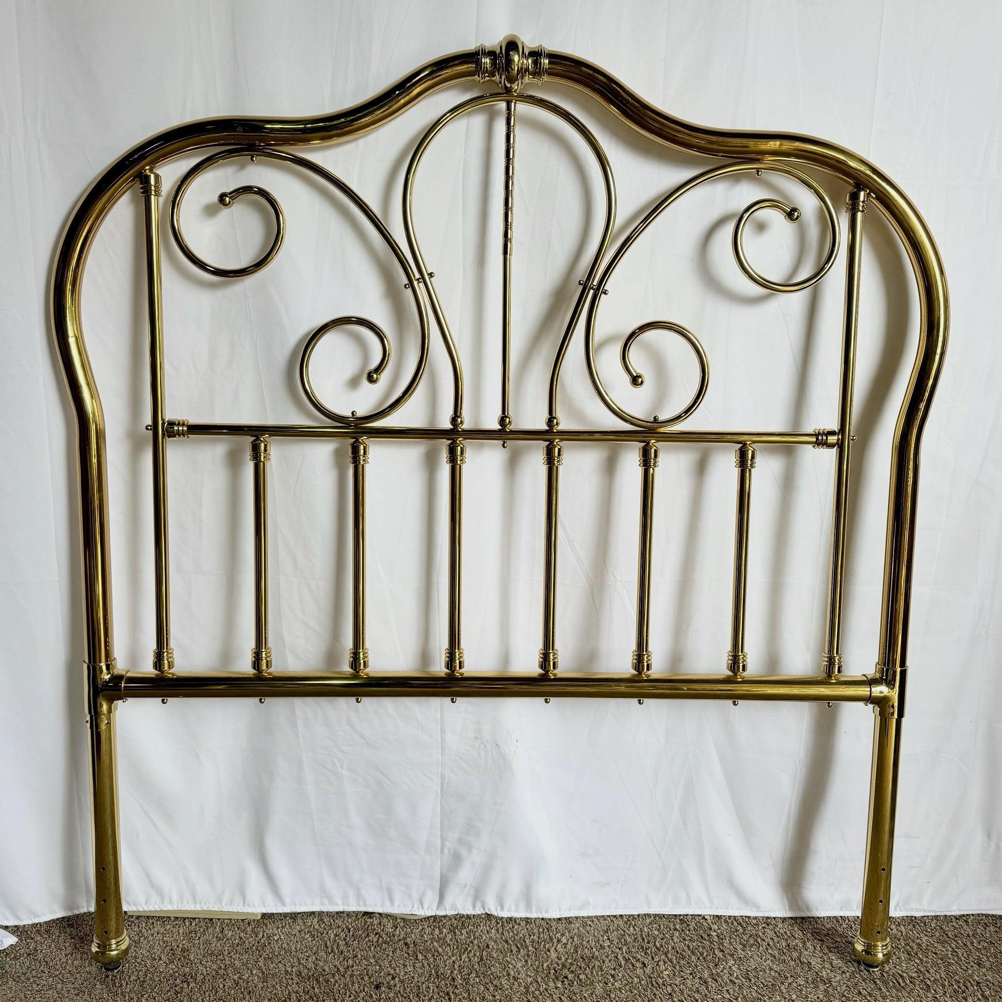 Hand Made Brass Queen Headboard and Footboard by Joao Isabel For Sale 2