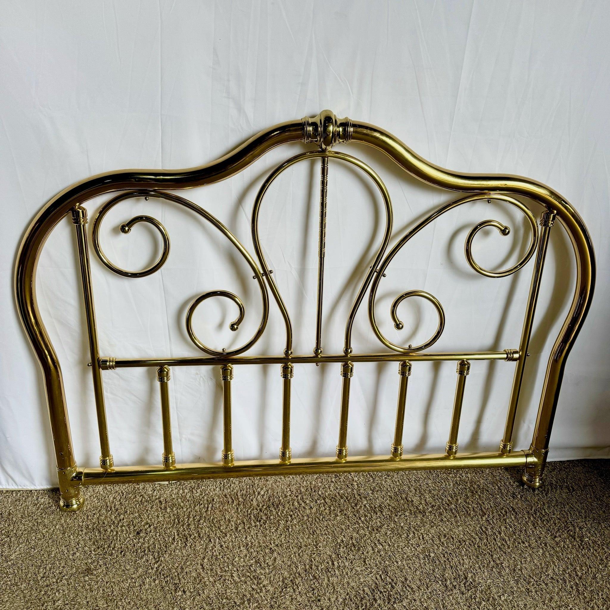 Hand Made Brass Queen Headboard and Footboard by Joao Isabel For Sale 3
