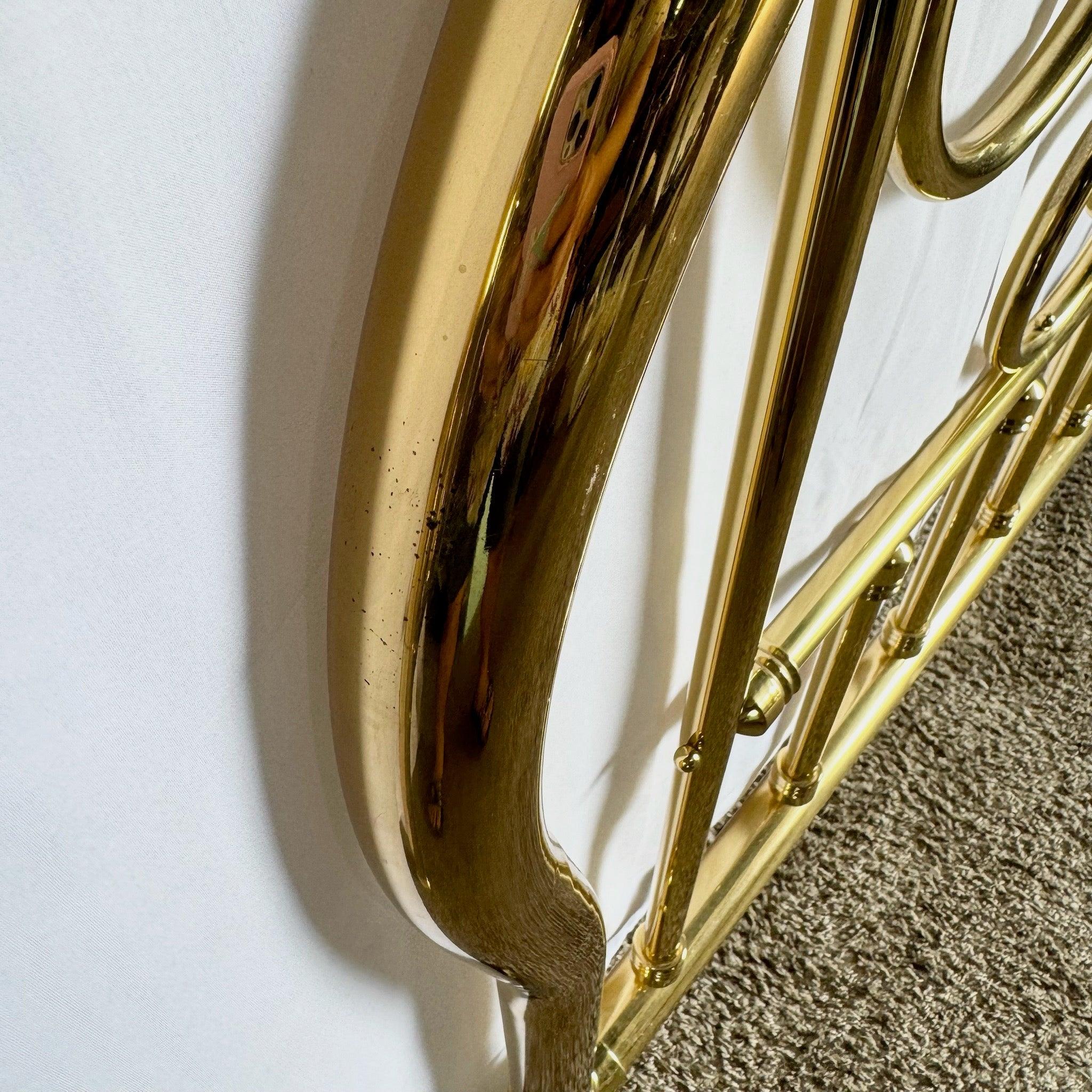 Hand Made Brass Queen Headboard and Footboard by Joao Isabel For Sale 4