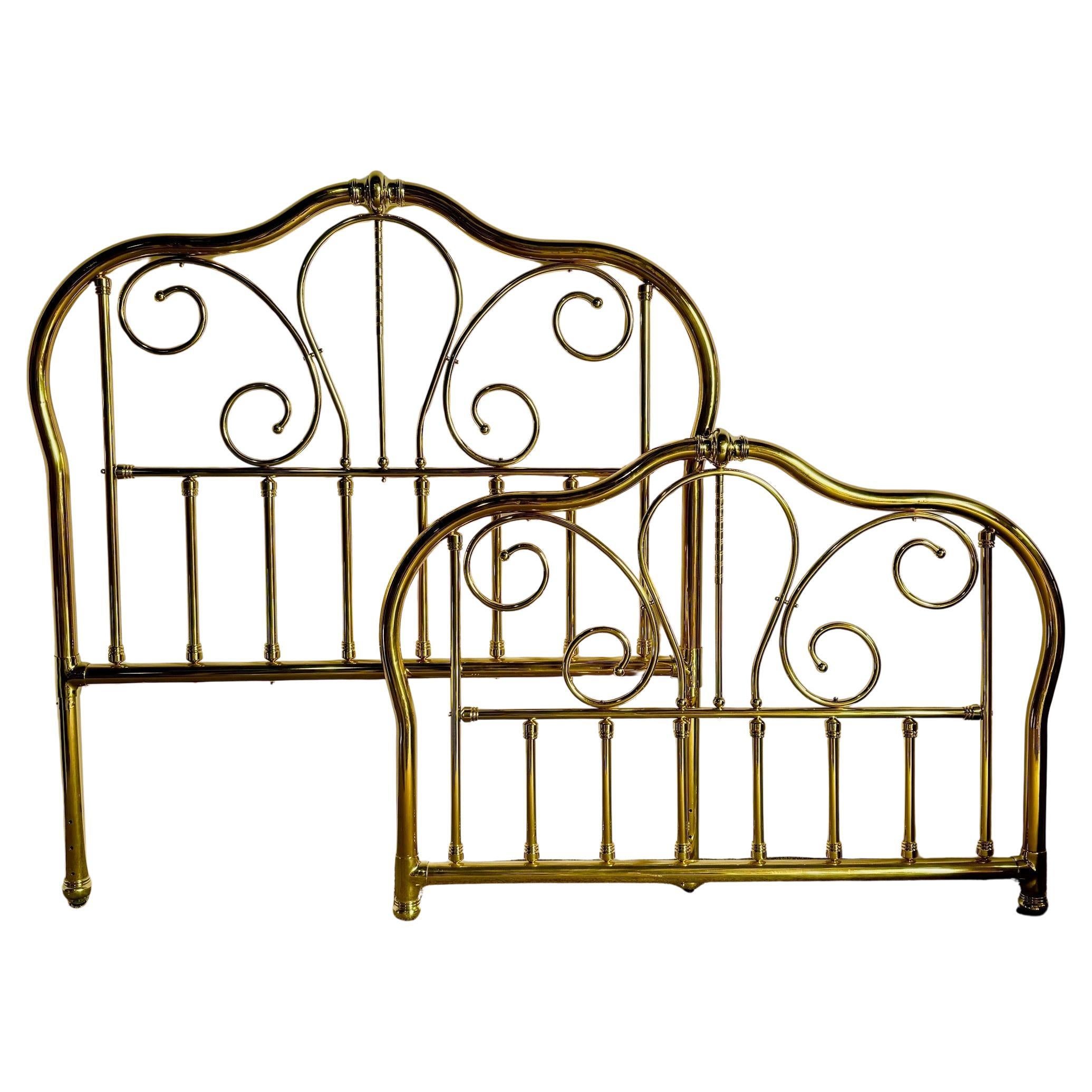 Hand Made Brass Queen Headboard and Footboard by Joao Isabel