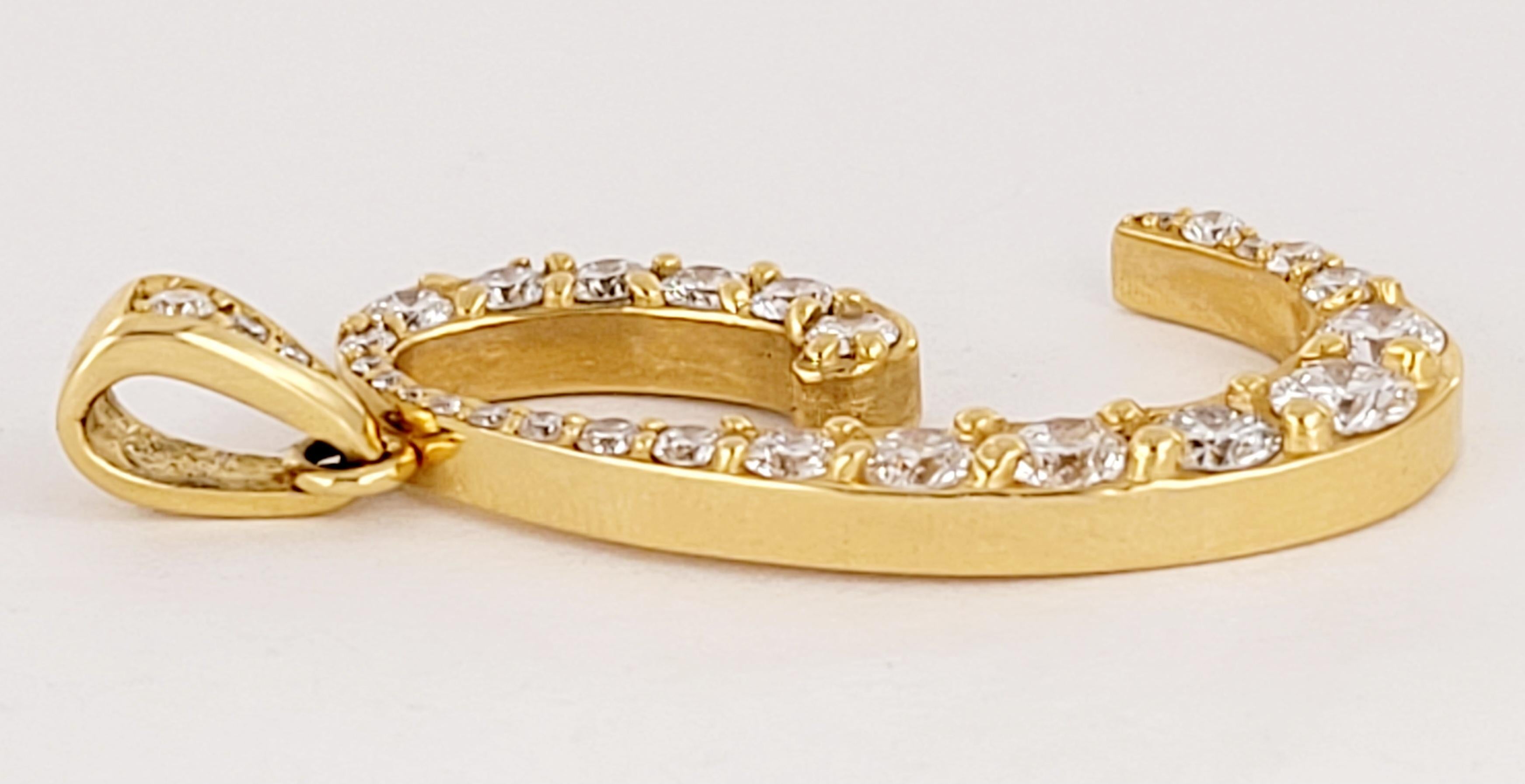 Hand Made A.I.C. en or jaune 14K  avec des diamants Excellent état - En vente à New York, NY