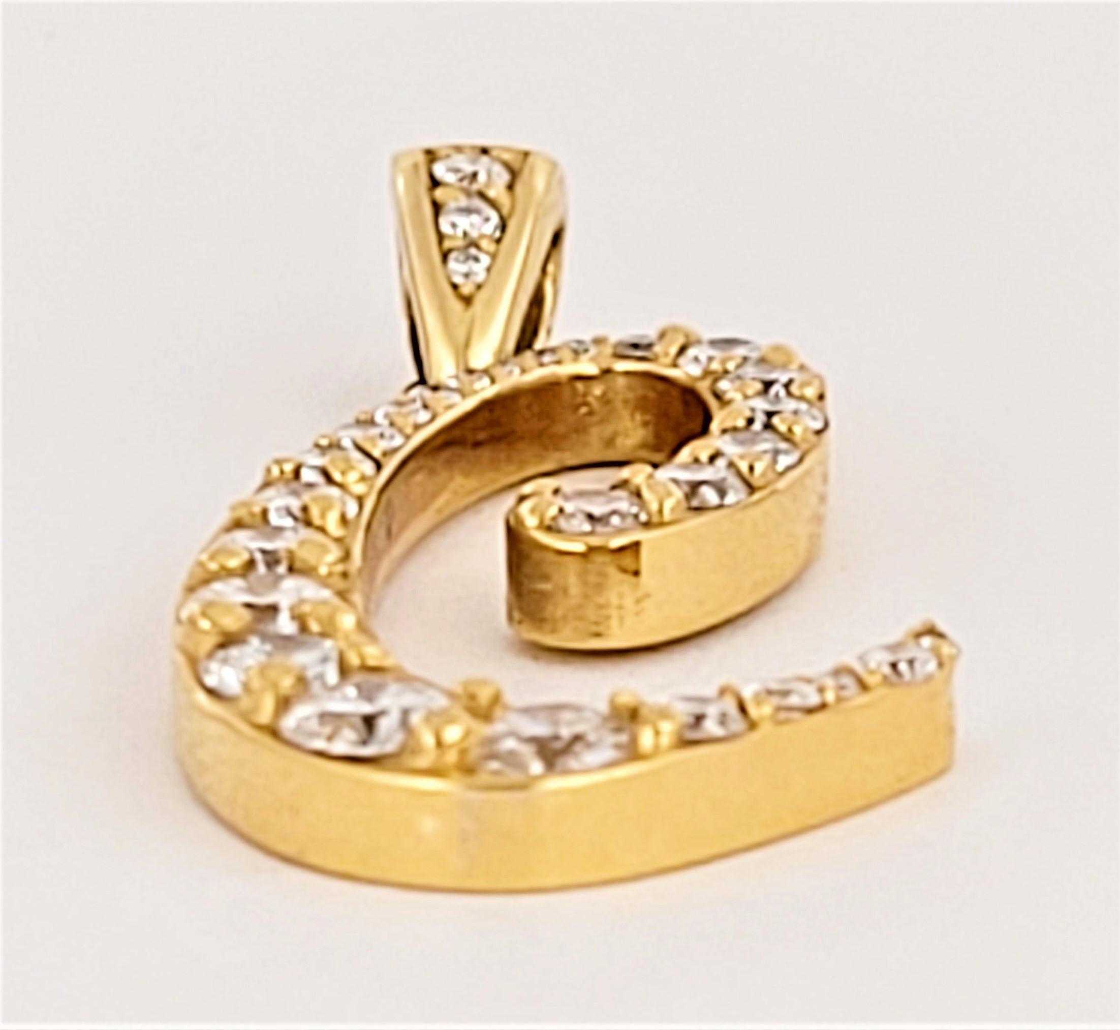 Hand Made A.I.C. en or jaune 14K  avec des diamants Unisexe en vente