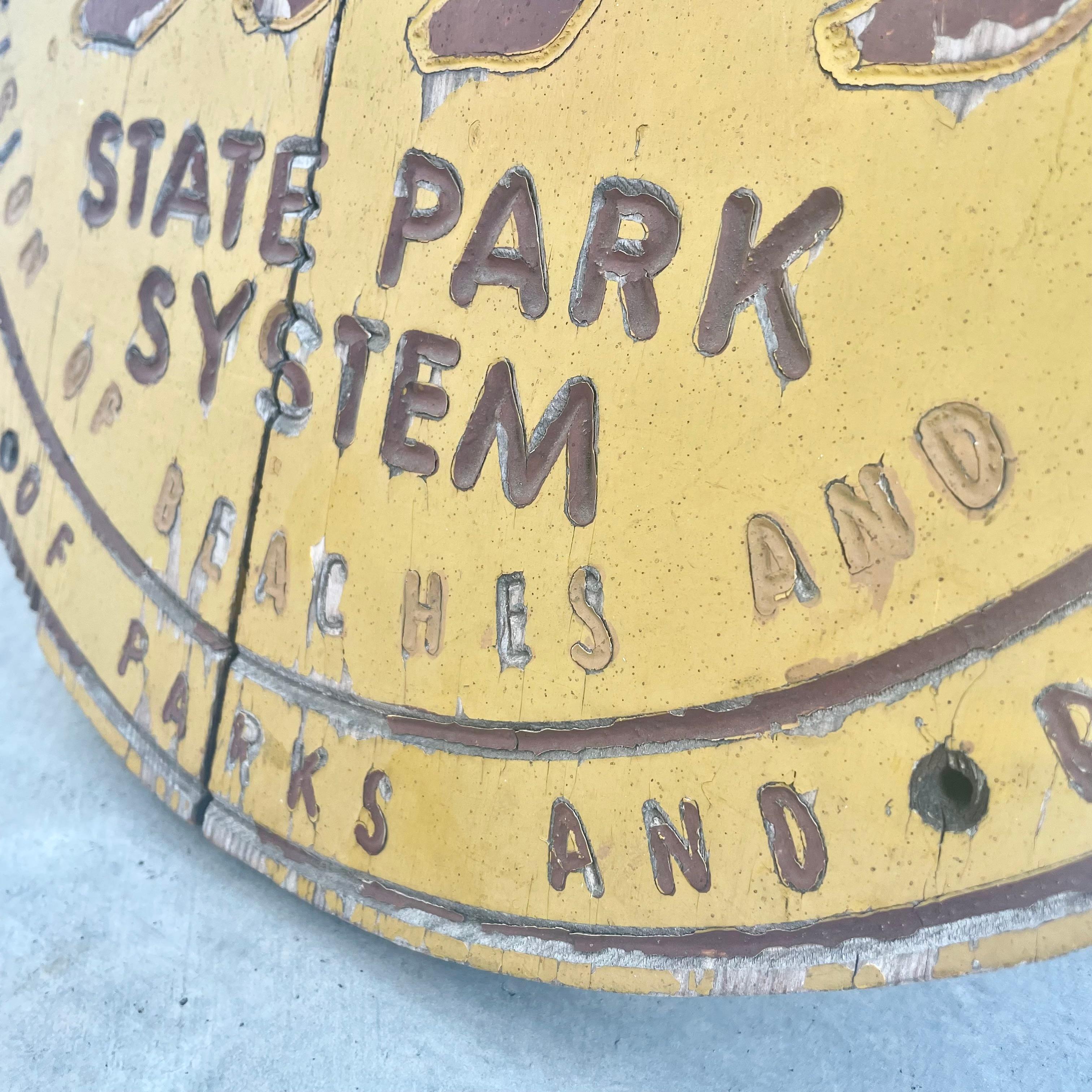Handmade California State Park System Wooden Sign, circa 1970's For Sale 2