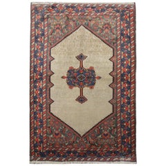 Tappeto fatto a mano Tappeto caucasico antico, tappeto orientale da salotto in lana beige