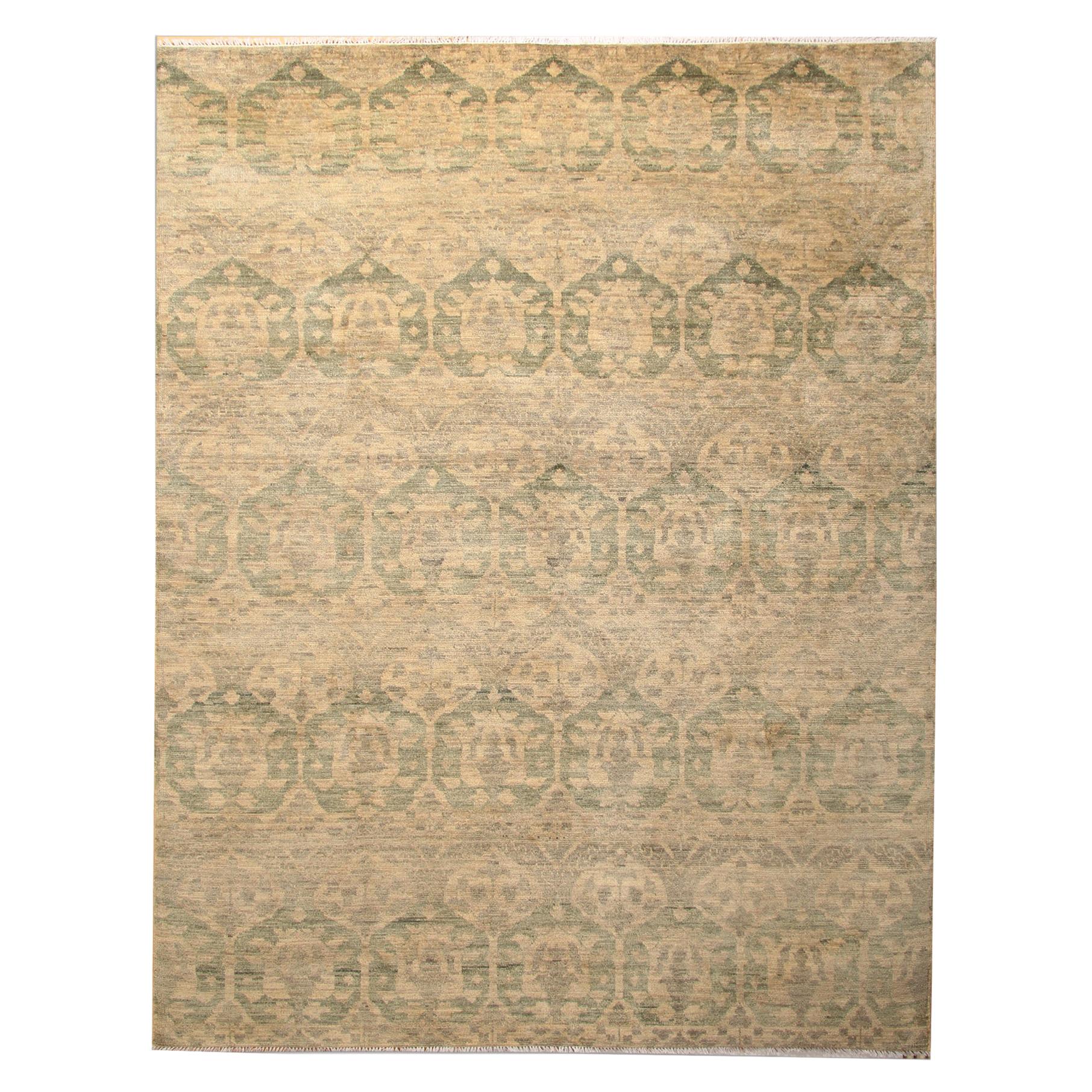  Damask Modern Rug Handmade Carpet Contemporary Oriental Rug