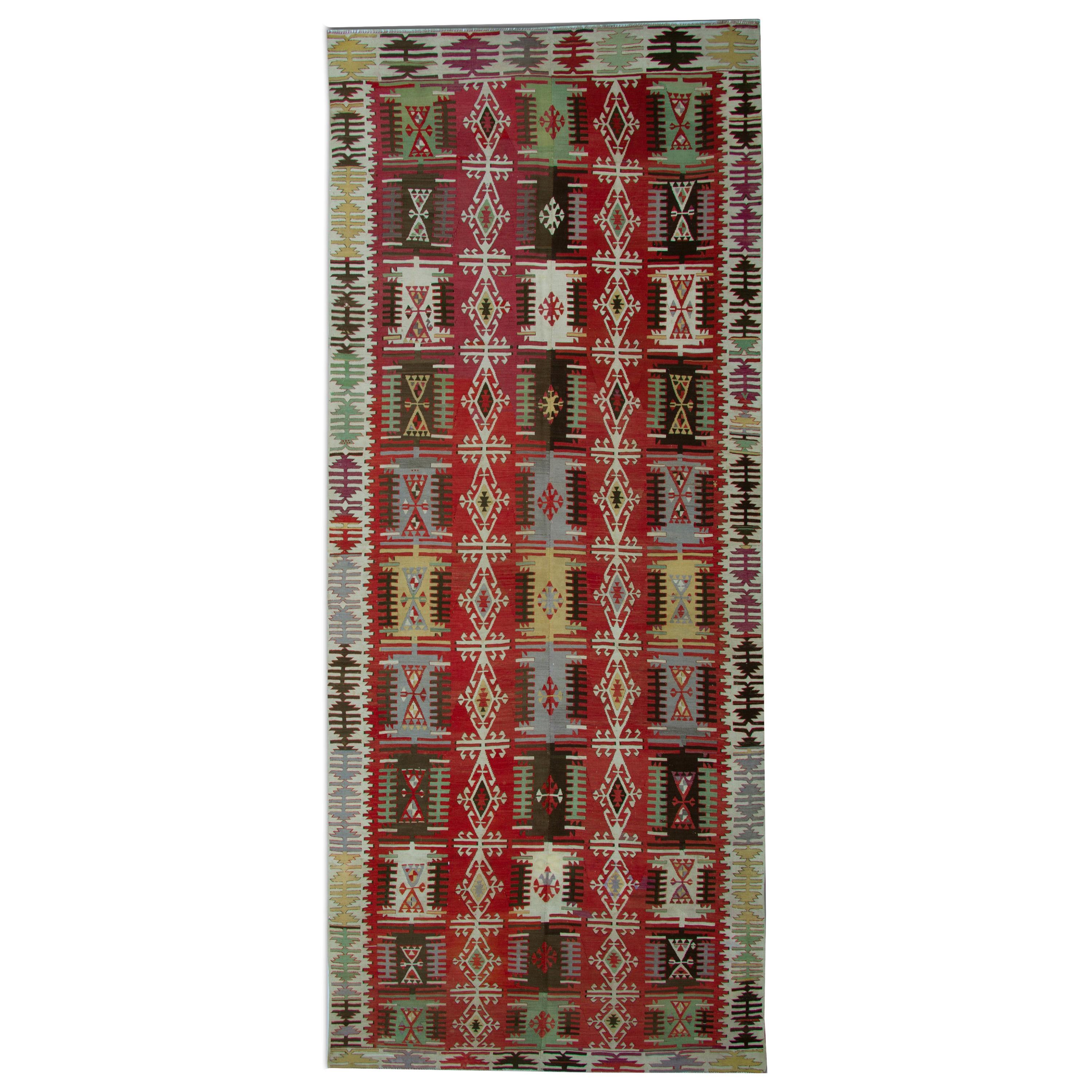 Hand Made Carpet Kilim Rugs, Oriental Rugs from Turkey, Turkish Rugs for Sale For Sale