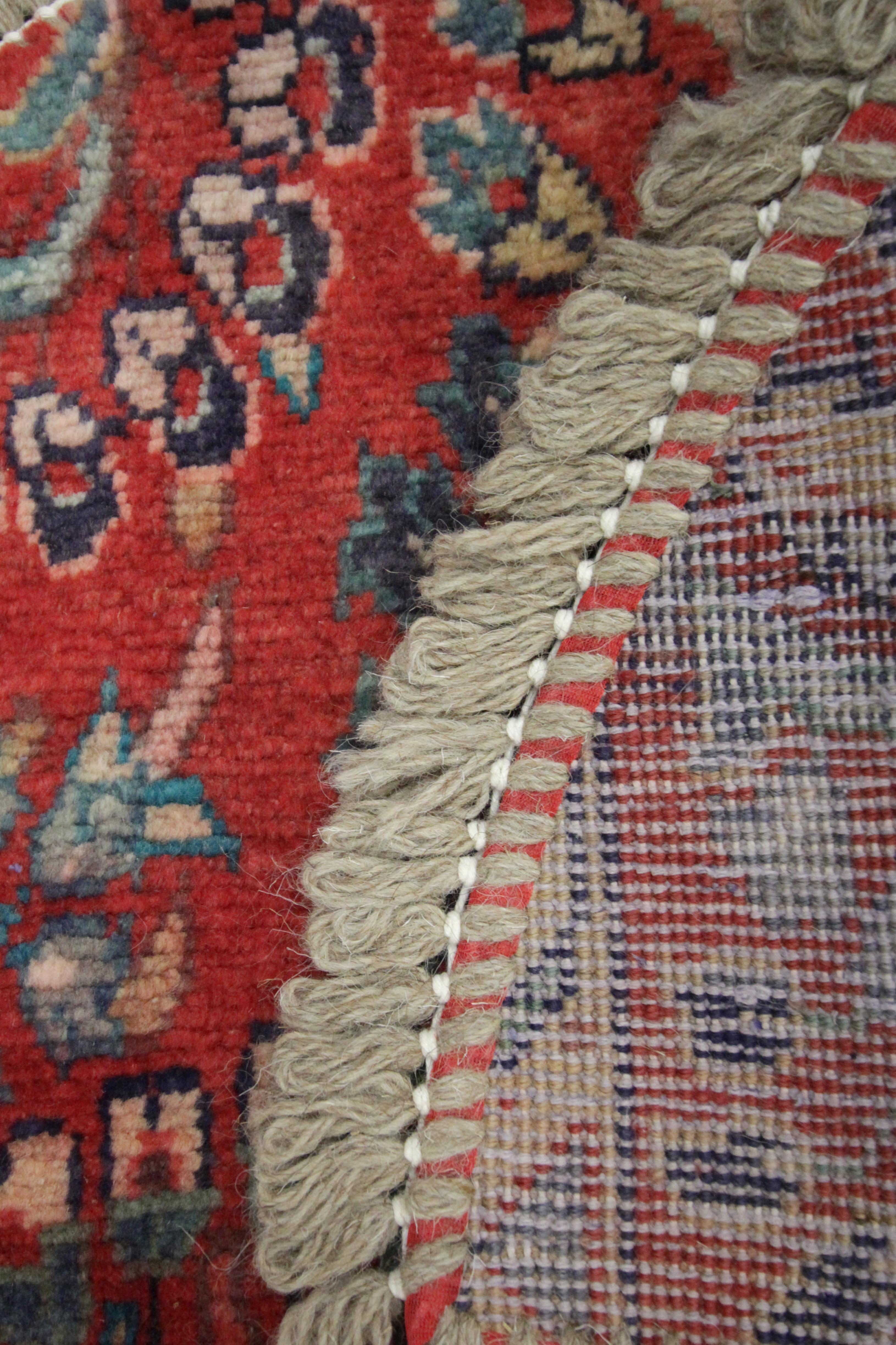 Turkish Handmade Carpet, Semicircle Entrance Way Mat Vintage Oriental Rug Door Mat