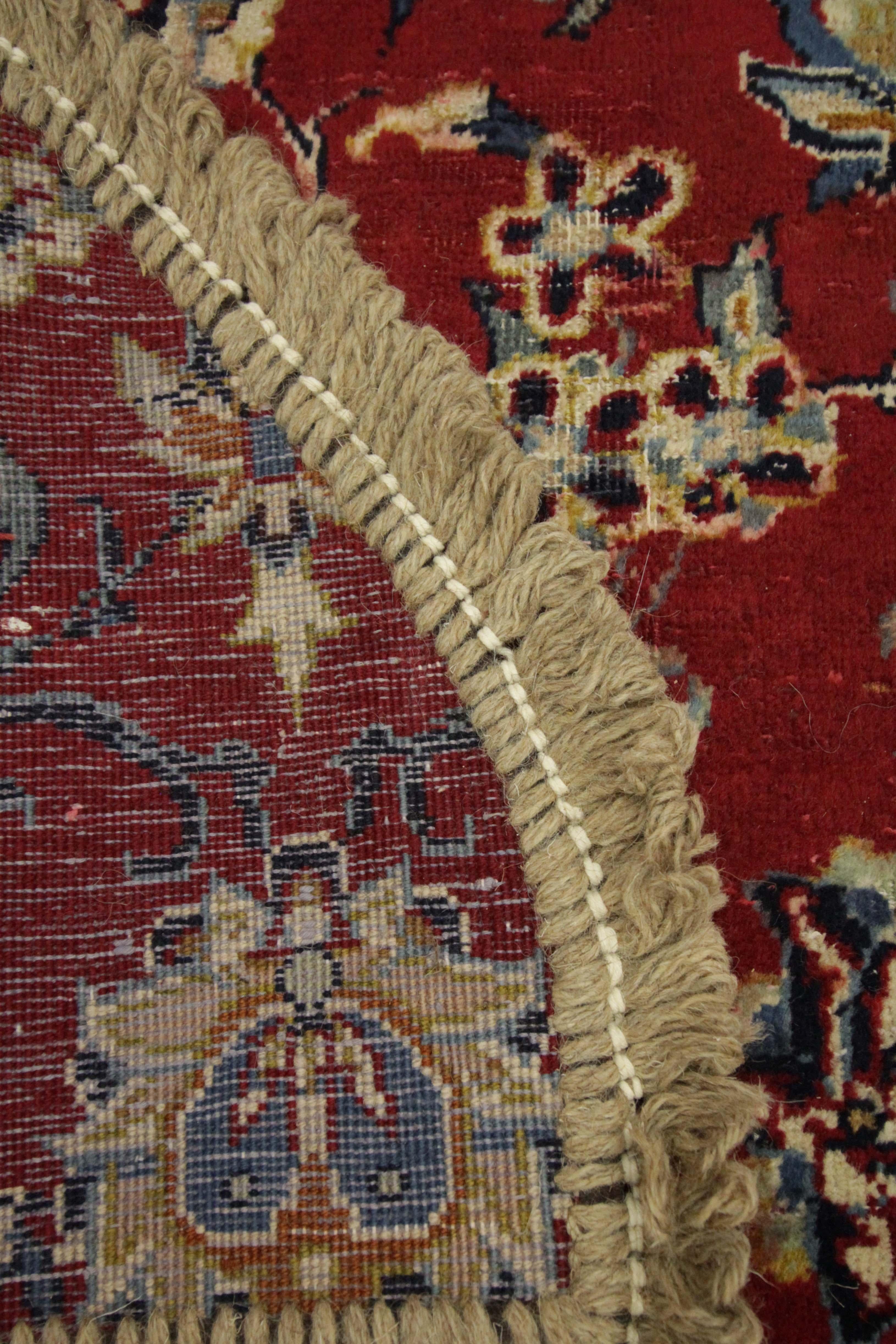 Mid-20th Century Handmade Carpet Semicircle Entrance Way Mat, Vintage Oriental Rug Door Mat