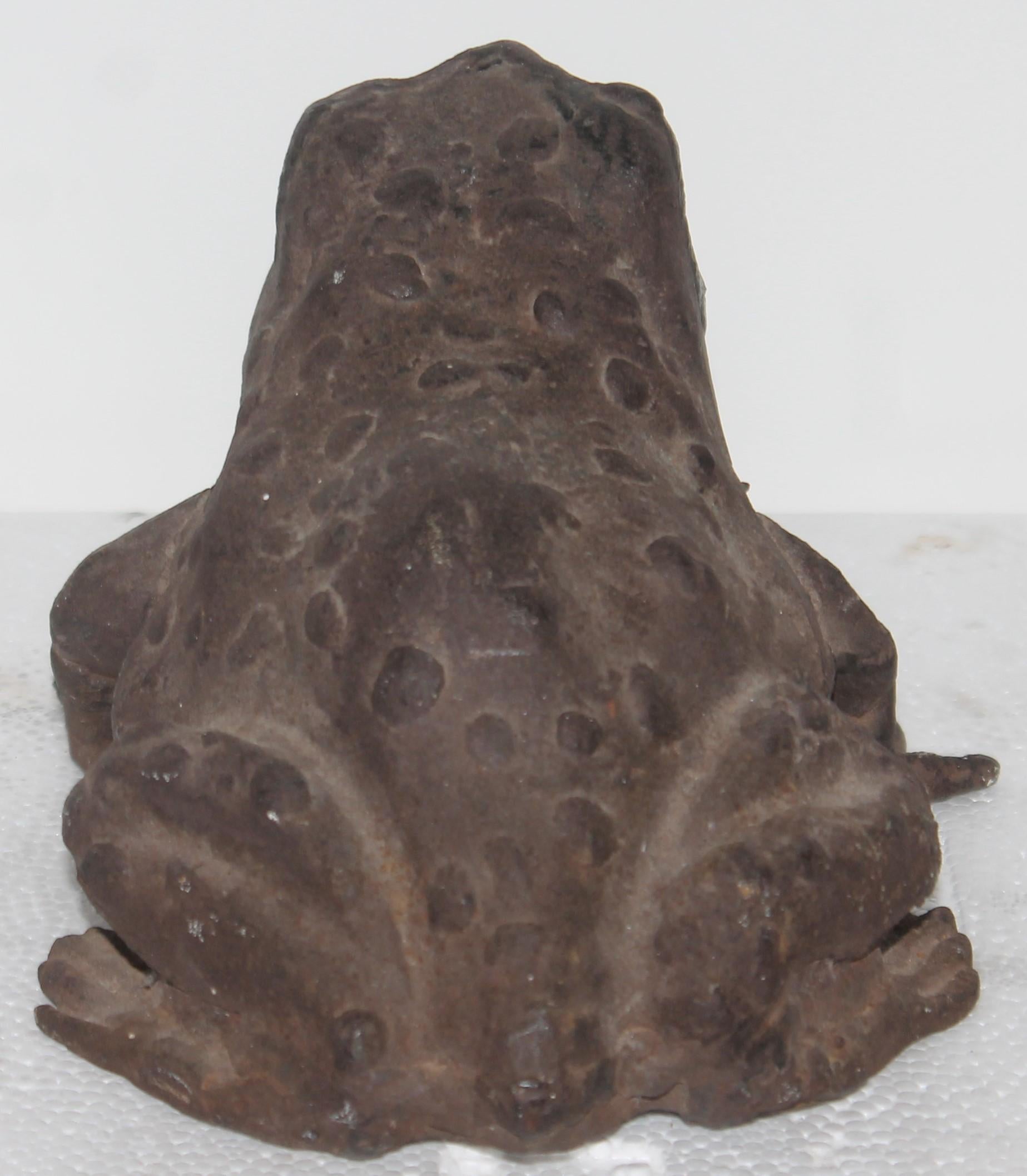 antique cast iron frog