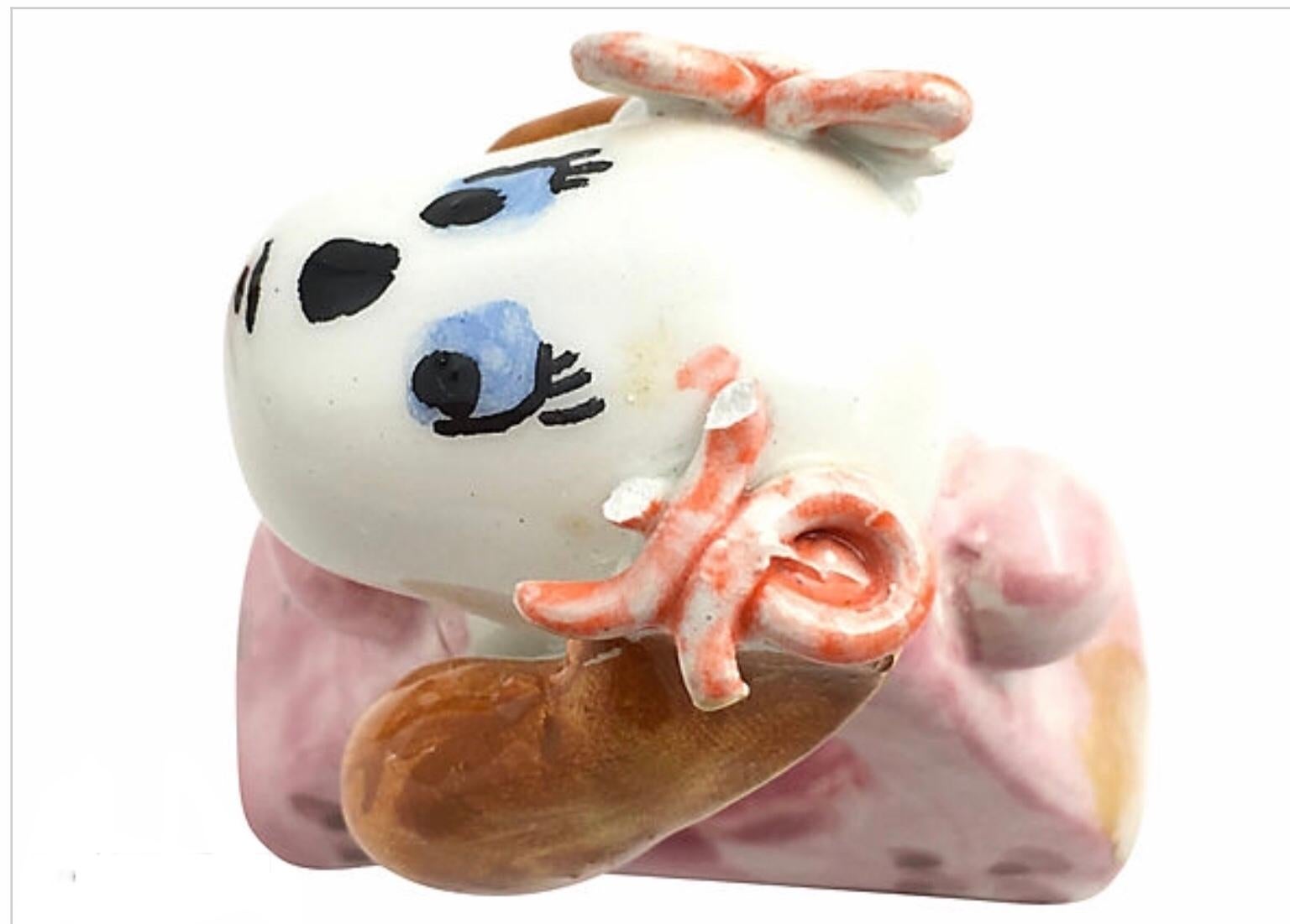 Porcelain Handmade Cat and Dog Napkin Rings Set of 10 For Sale