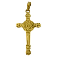 Hand-Made Celtic 18 karat Yellow Gold Cross