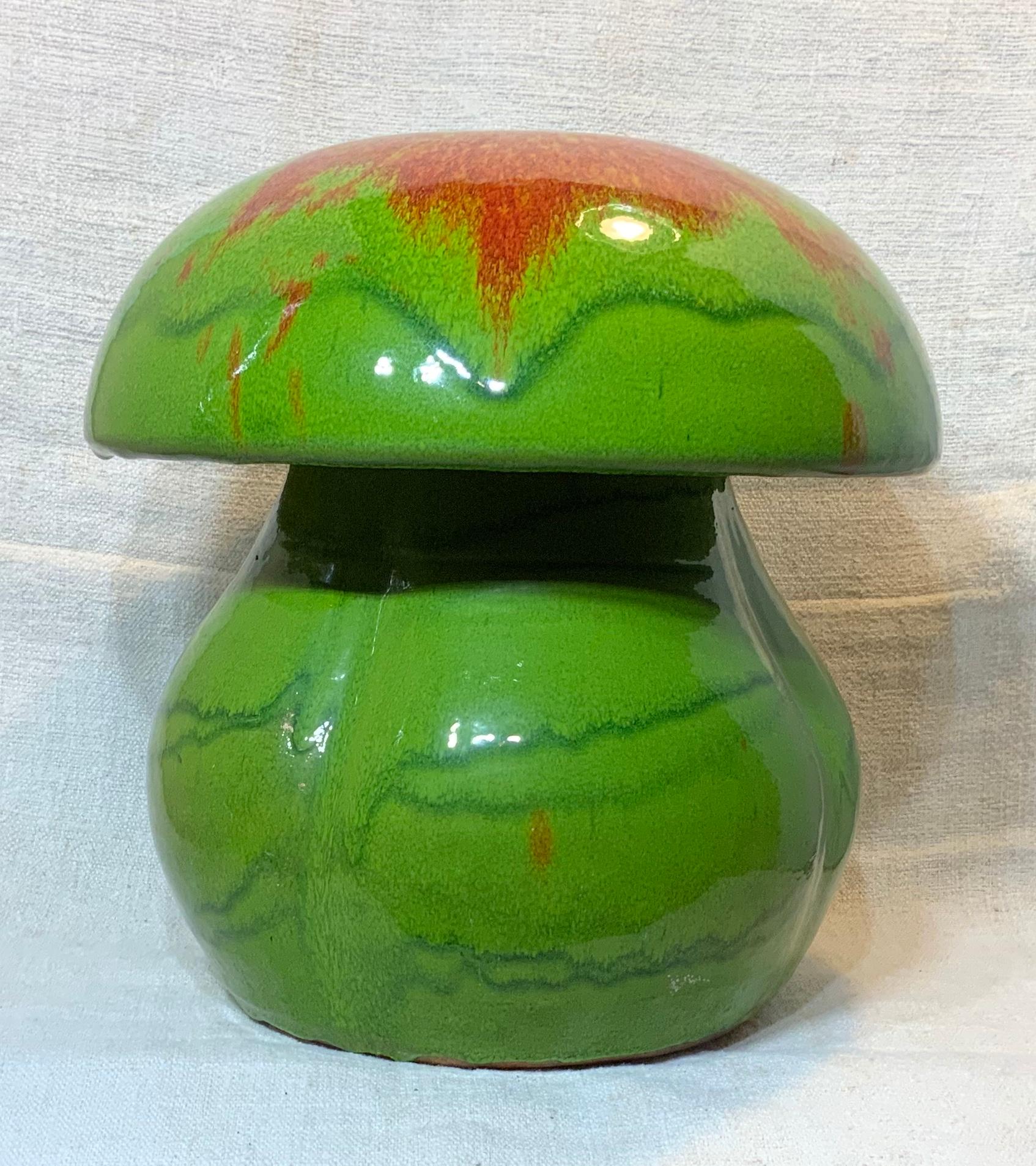 European Handmade Center Piece Glazed Ceramic Mushroom