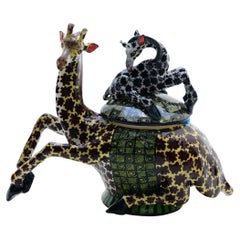Hand made ceramic Giraffe Box made in South Africa