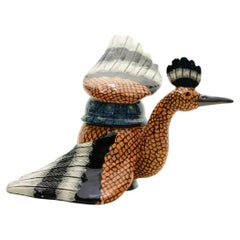 Hand made ceramic Hoopoe Jewelry Box made in South Africa