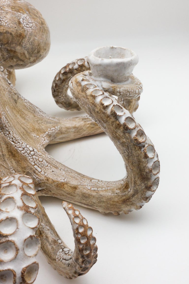 Handmade Ceramic Octopus Candelabra at 1stDibs octopus ceramics