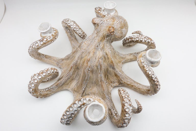 Handmade Ceramic Octopus Candelabra at 1stDibs octopus ceramics