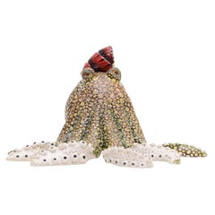 Hand-made Ceramic Octopus Jewelry Box, made in South Africa