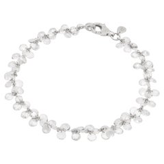 Bracciale con diamanti circolari a taglio piatto realizzato a mano