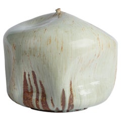 Hand Made Cream Ceramic Vase, Ceramic Sculpture, Ceramic Vessel, Ceramic Art