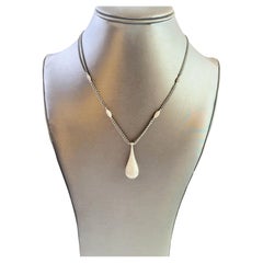 Collar Hand Made de Doble Cadena en Oro Blanco de 18 K con Diamantes