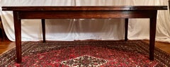 Hand-Made English Solid Oak Draw-Leaf Dining Table