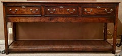 Hand-made English Welsh Oak Dresser Base.