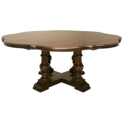 Tavolo da pranzo Cloverleaf in Oak di ispirazione francese fatto a mano e disponibile in qualsiasi dimensione