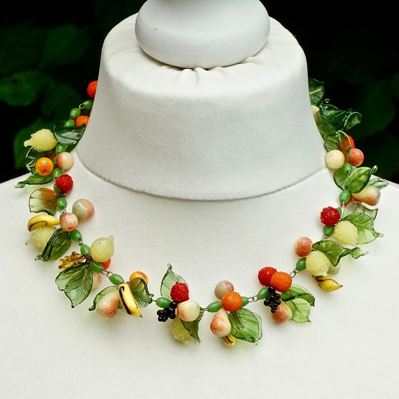 glass fruit necklace