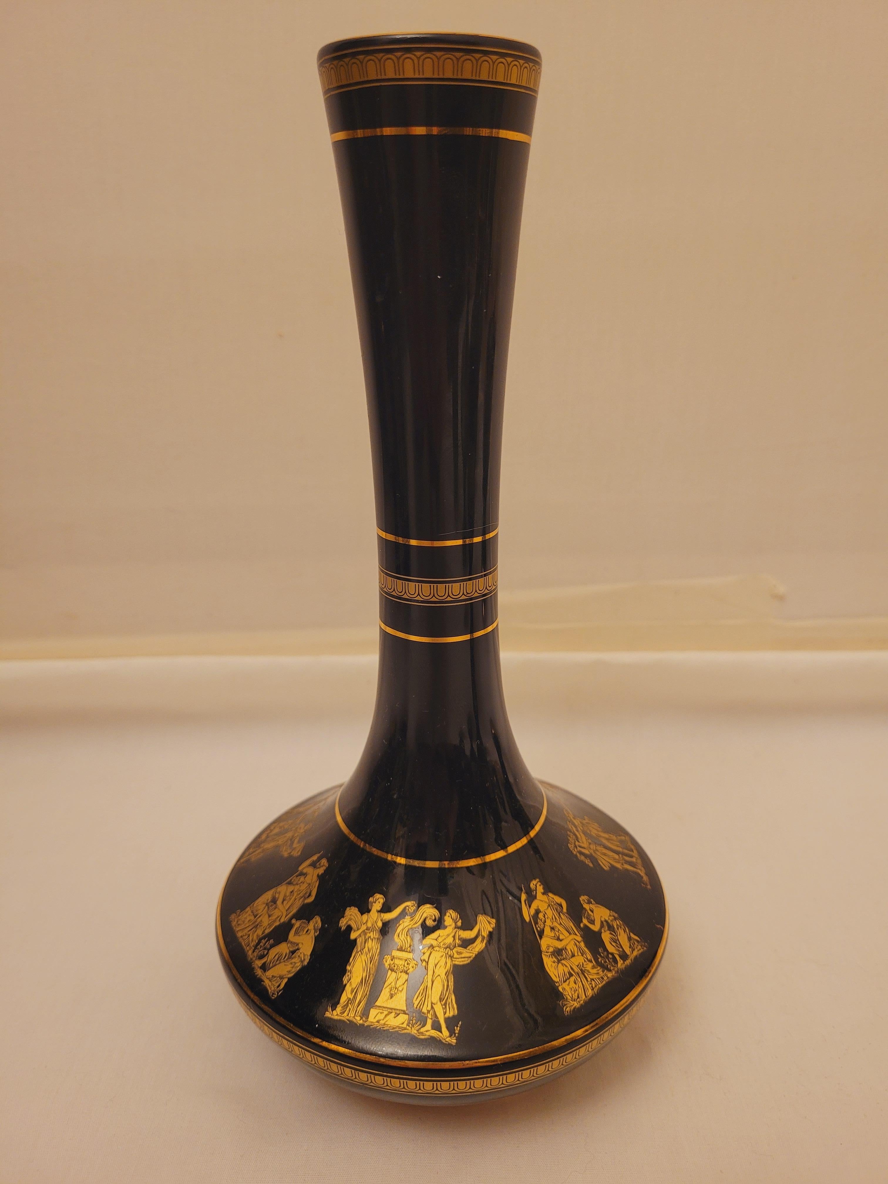 Hand Made Greek Ceramic Art Gilded with 24 karat Gold  In Excellent Condition In Grantham, GB