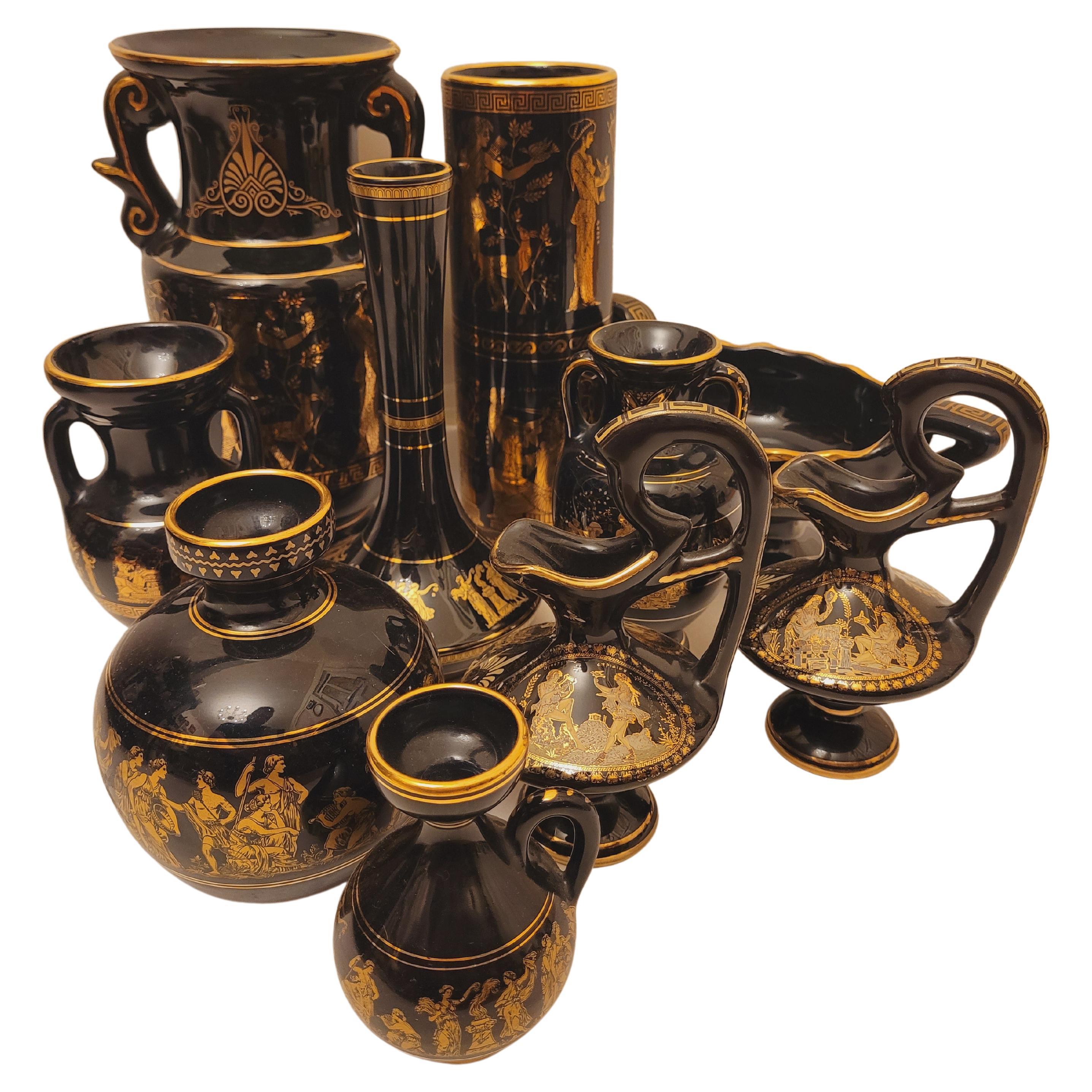 Hand Made Greek Ceramic Art Gilded with 24 karat Gold 
