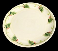 Hand Made Hand Painted Gail Pittman Ceramic Chop Plate Signed And Dated 2007