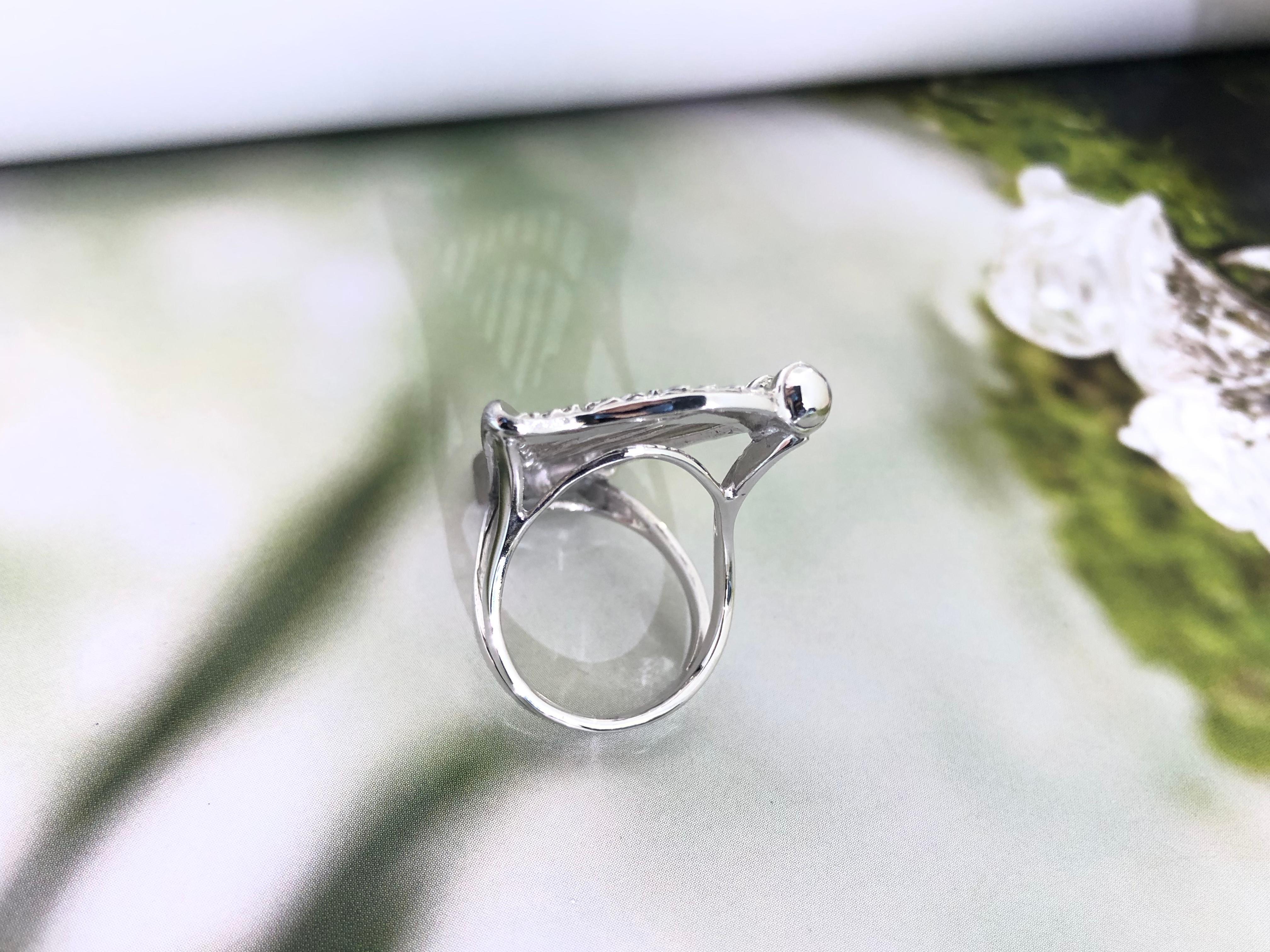 Hand Made Harp-shaped Ring in 925 Silver im Angebot 1
