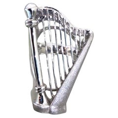 Hand Made Harp-shaped Ring in 925 Silver