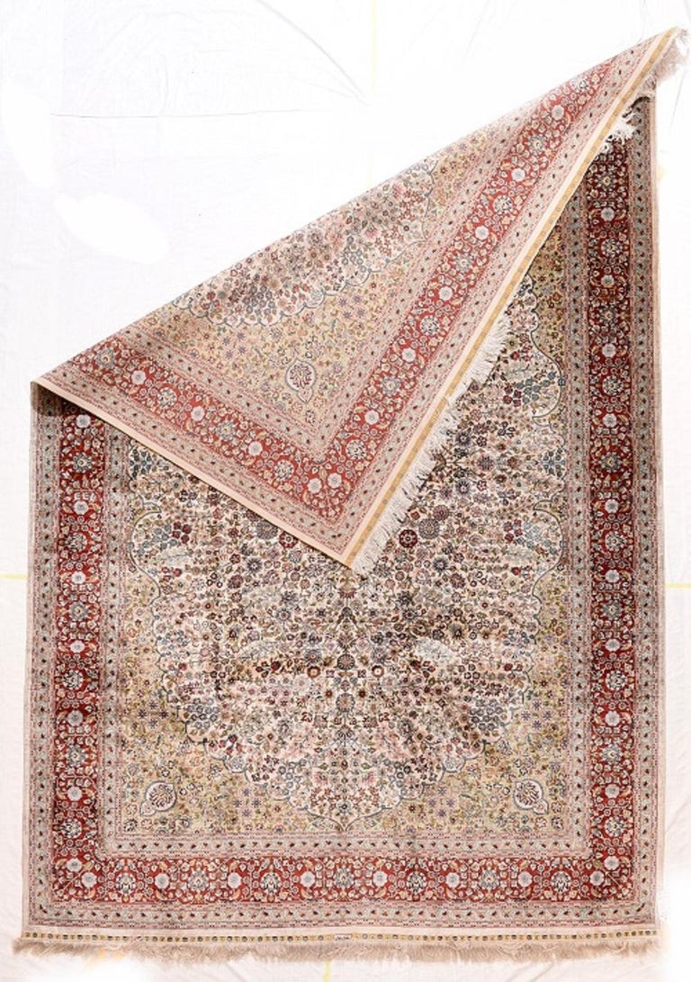 Handmade Hereke Turkish Rug For Sale at 1stdibs