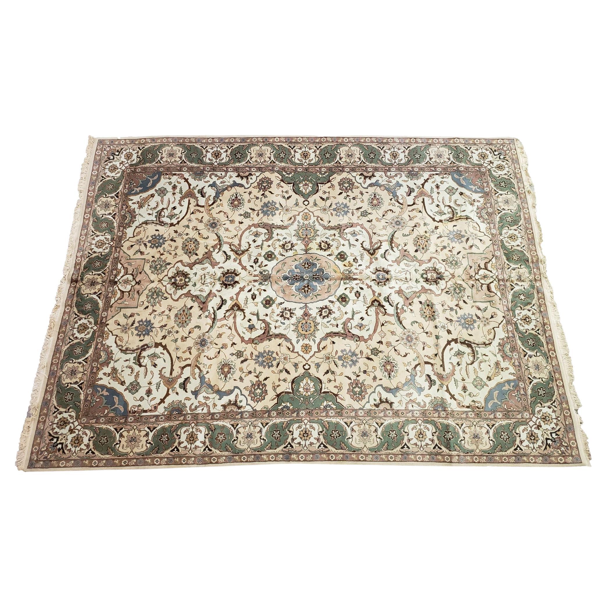Handgefertigter Indo-Persischer Teppich - 14' x 10'-1" im Angebot